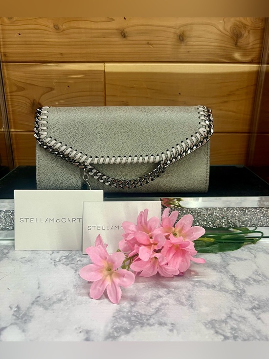 Stella McCartney Handbags - Stella McCartney Gray Silver Chain Wallet